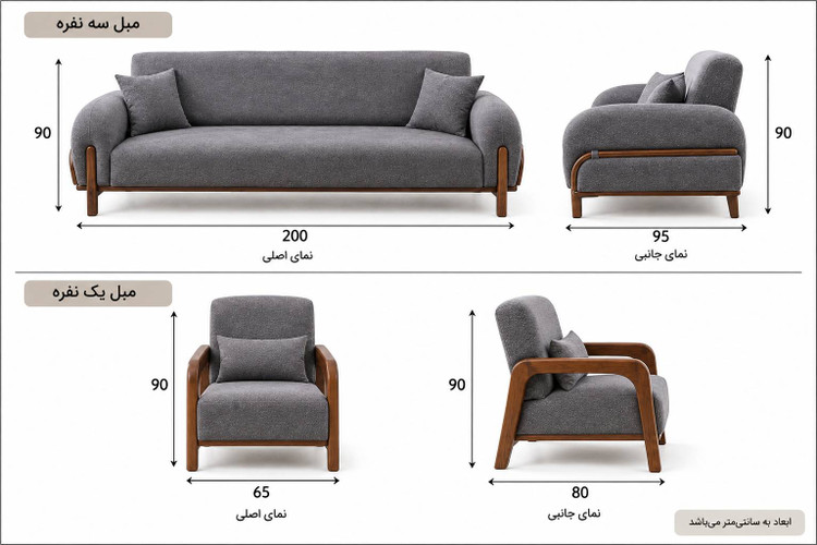 ابعاد محصول